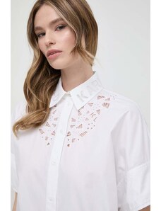 Karl Lagerfeld camicia in cotone donna colore bianco