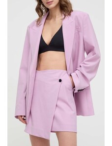Karl Lagerfeld gonna con aggiunta di lana colore rosa