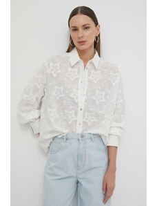 Bruuns Bazaar camicia in cotone donna colore bianco