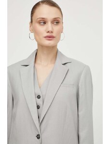 Herskind giacca in lino misto colore grigio