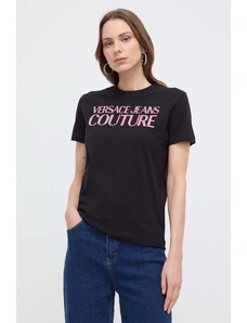 Versace Jeans Couture t-shirt in cotone donna colore nero
