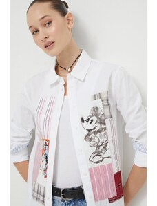 Desigual camicia in cotone x Disney donna colore bianco
