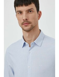 Armani Exchange camicia in cotone uomo colore blu