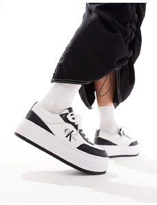 Calvin Klein Jeans - Bold - Sneakers flatform bianche e nere-Nero