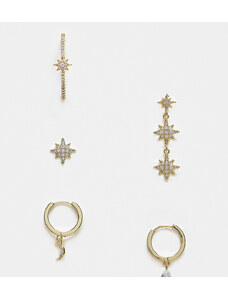 ALDO - Confezione multipack di orecchini dorati con stelline-Oro