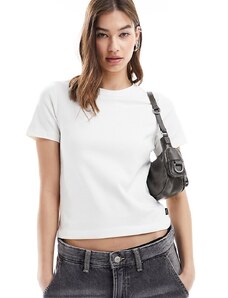 Dr Denim - Nina Essential - T-shirt slim fit a maniche corte bianco sporco