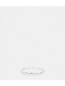 Kingsley Ryan - Anello a fascia in argento sterling con design ondulato