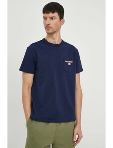 Polo Ralph Lauren t-shirt in cotone uomo colore blu navy con applicazione
