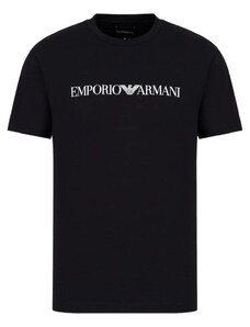Emporio Armani T-shirt in jersey Pima con stampa logo