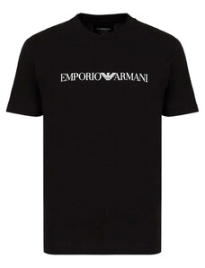 Emporio Armani T-shirt in jersey Pima con stampa logo