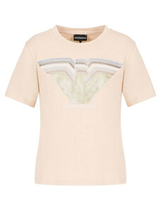 Emporio Armani T-Shirt in Cotone Organico con Dettagli Colorati