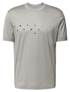Emporio Armani T-shirt in jersey misto lyocell con ricamo logo