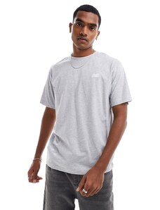 New Balance - T-shirt con logo piccolo grigia-Grigio