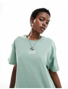 Vans - Flying V - T-shirt oversize verde chiaro con logo
