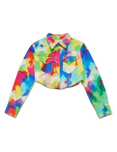 DSQUARED KIDS Camicia crop stampa Tie- dye
