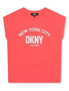 DONNA KAREN KIDS T-shirt corallo nyc Dkny est. 1989