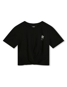 DONNA KAREN KIDS T-shirt nera torchon mini logo