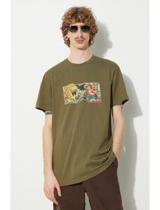 Maharishi t-shirt in cotone Tiger Vs. Samurai T-Shirt uomo colore verde 1079.OLIVE