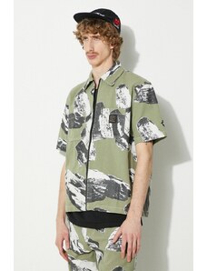 Market camicia in cotone Talus Work Shirt uomo colore verde 369000152