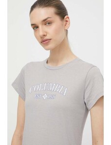 Columbia t-shirt Trek donna colore grigio 1992134