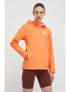 Jack Wolfskin giacca impermeabile Elsberg 2.5L donna colore arancione
