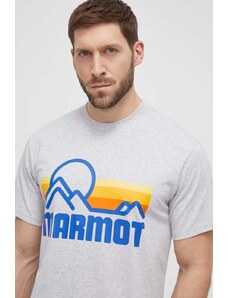 Marmot t-shirt Coastal uomo colore grigio