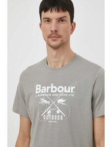 Barbour t-shirt in cotone uomo colore verde