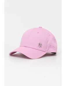 New Era berretto da baseball in cotone colore rosa con applicazione NEW YORK YANKEES