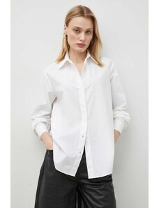 Samsoe Samsoe camicia in cotone donna colore bianco