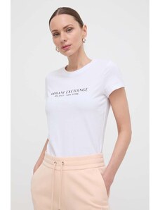 Armani Exchange t-shirt in cotone donna colore bianco