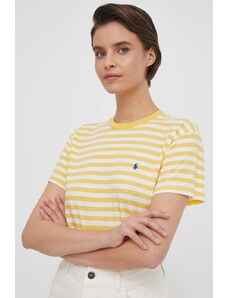 Polo Ralph Lauren t-shirt in cotone donna colore giallo