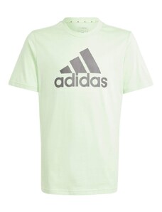 T-shirt verde chiaro da bambino con logo sul petto adidas Essentials Big Logo