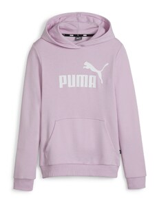 Felpa con cappuccio rosa da bambina con tasca a marsupio Puma Essentials Logo Youth
