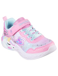 Sneakers rosa e azzurre da bambina con luci nella suola Skechers S-Lights: Unicorn Dreams - Wishful