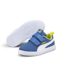 Sneakers blu da bambino con doppio velcro Puma Courtflex v2 Mesh V PS