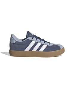 Sneakers blu e azzurre da ragazzo con strisce bianche adidas VL Court 3.0 K
