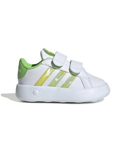 Sneakers primi passi bianche da bambina con stampa Trilli adidas Grand Court 2.0 Tink CF I