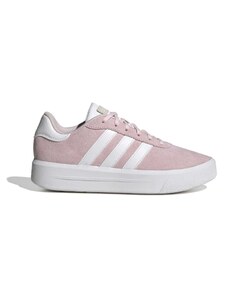 Sneakers rosa da donna con dettagli bianchi adidas Court Platform Suede