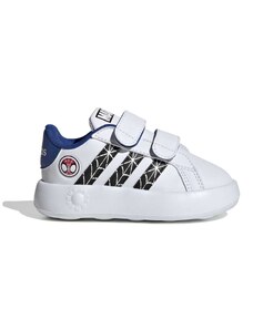 Sneakers primi passi bianche da bambino con stampa Spiderman adidas Grand Court CF I