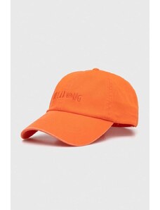 Billabong berretto da baseball in cotone colore arancione con applicazione