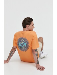 Quiksilver t-shirt in cotone uomo colore arancione