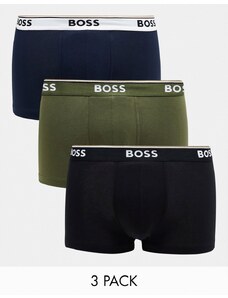 BOSS Bodywear - Power - Confezione da 3 boxer aderenti multicolore