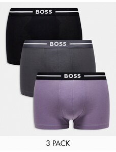 BOSS Bodywear - Bold - Confezione da 3 boxer aderenti multicolore