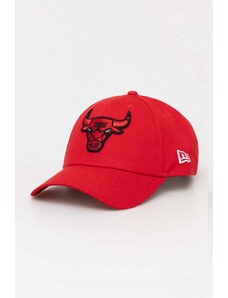 New Era berretto da baseball in cotone colore rosso con applicazione CHICAGO BULLS