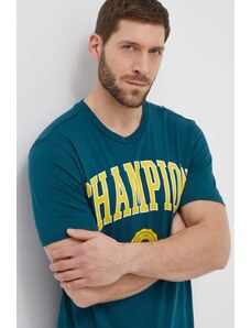 Champion t-shirt in cotone uomo colore verde 219852