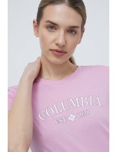 Columbia t-shirt Trek donna colore rosa 1992134