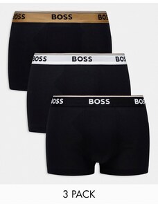 BOSS Bodywear - Power - Confezione da 3 paia di boxer aderenti neri-Nero