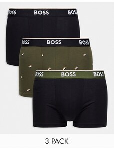 BOSS Bodywear - Power - Confezione da 3 boxer aderenti multicolore