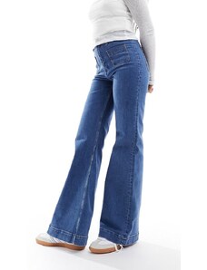 & Other Stories - Jeans a zampa blu medio a vita alta