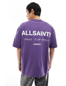 AllSaints - Underground - T-shirt oversize viola